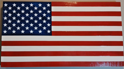 Rustic wooden american - wooden, flag